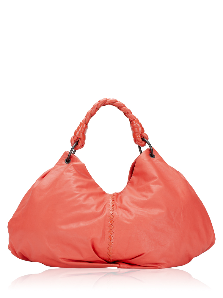 Nappa Intrecciato Aquilone Fortune Cookie Hobo Dark Pink