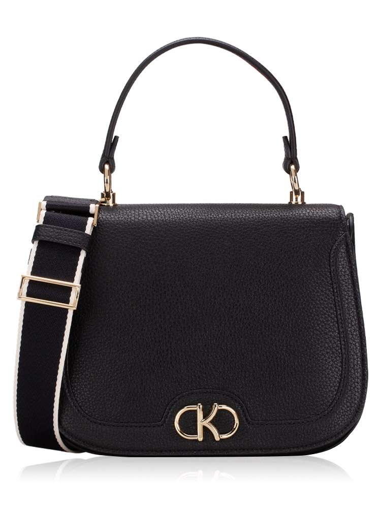 Kyla Top Handle Saddle Bag Black