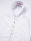 Cotton Zip-Up Hoodie White Sz M