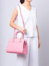 Madison Saffiano Medium Satchel Blossom Pink