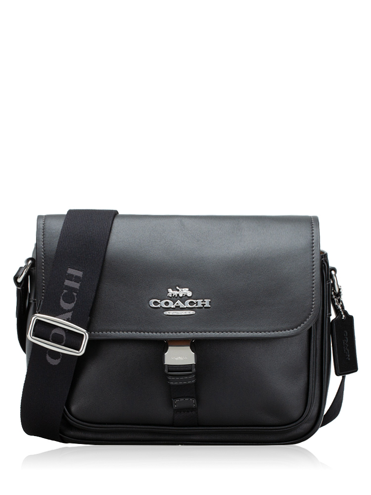 CR098 Pace Leather Messenger Black