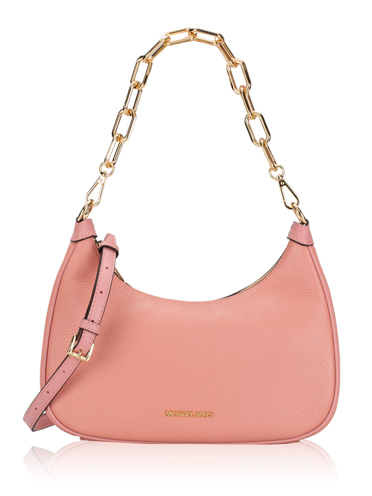Cora Leather Large Zip Pouchette Primrose