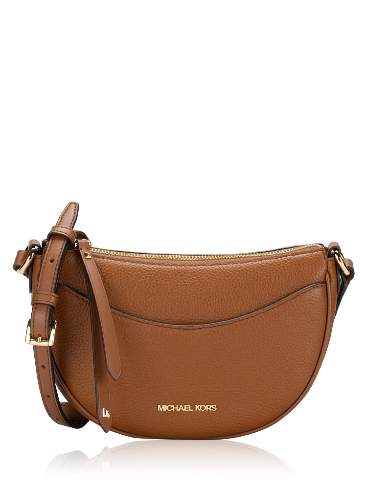 Dover Small Half Moon Crossbody Luggage Gold