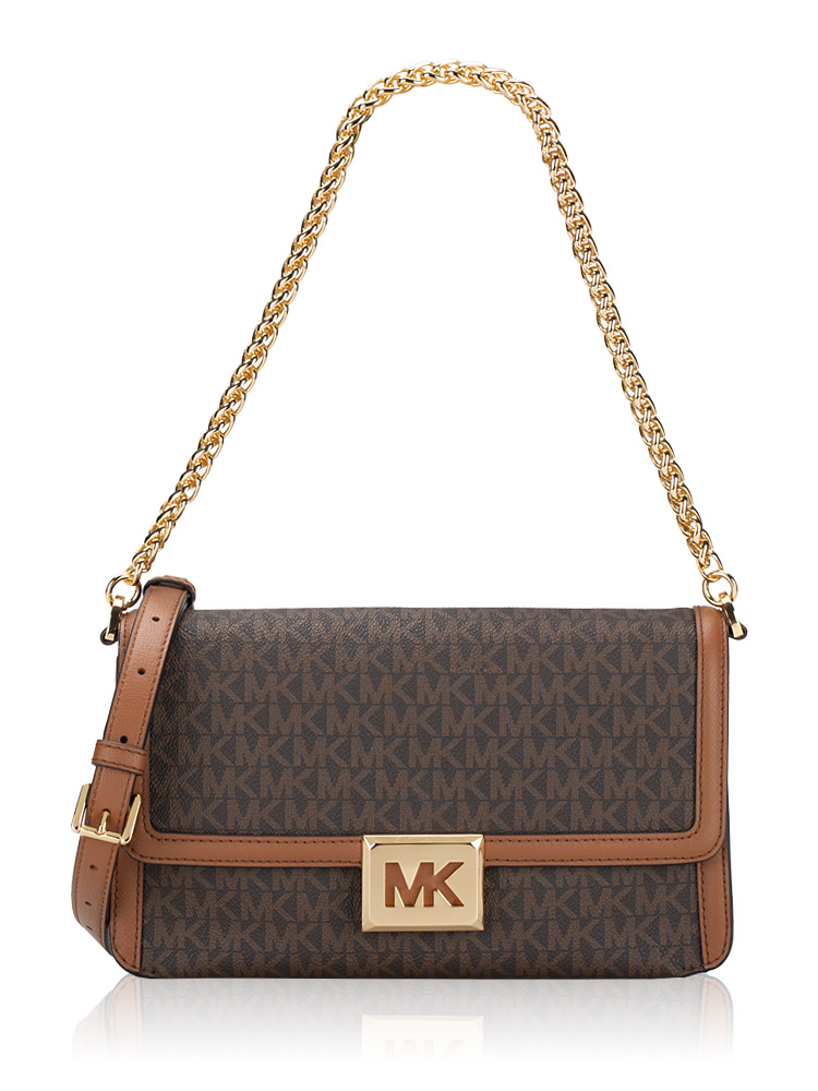 Signature Sonia Medium Convertible Shoulder Bag Brown