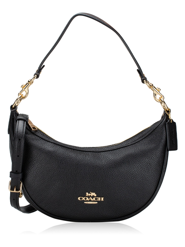 CO996 Aria Leather Shoulder Bag Black