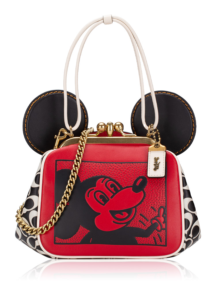 4716 Signature Disney Mickey Mouse X Keith Haring Kisslock Bag Red Multi