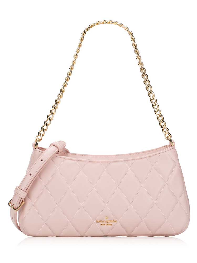 Carey Quilted Leather Crossbody Rose Smoke