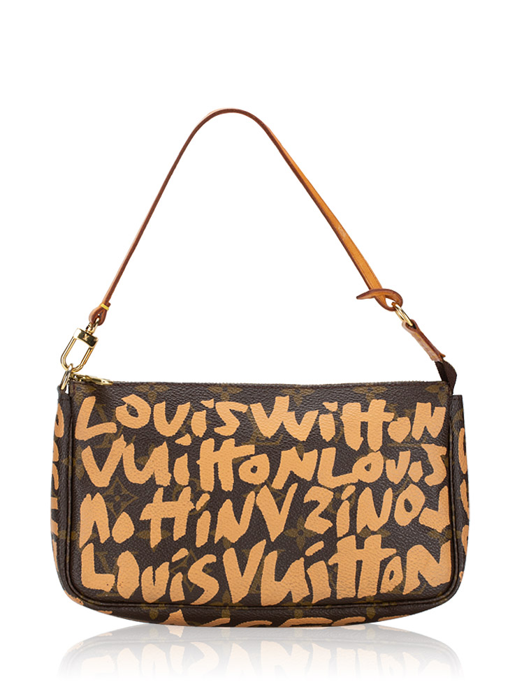 X Stephen Sprouse Monogram Graffiti Pochette Accessories Peach