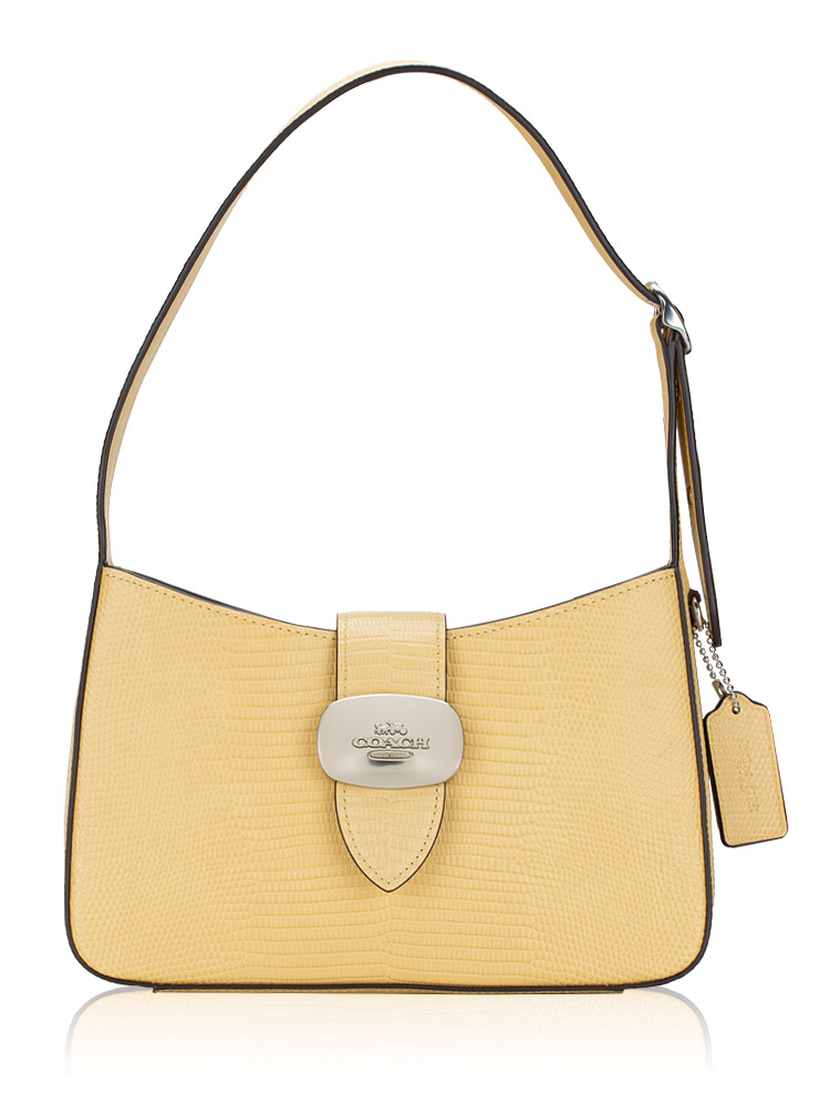 CR107 Eliza Lizard Embossed Shoulder Bag Hay