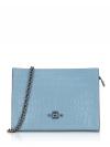 CR237 Crocodile Embossed Slim Crossbody Cornflower