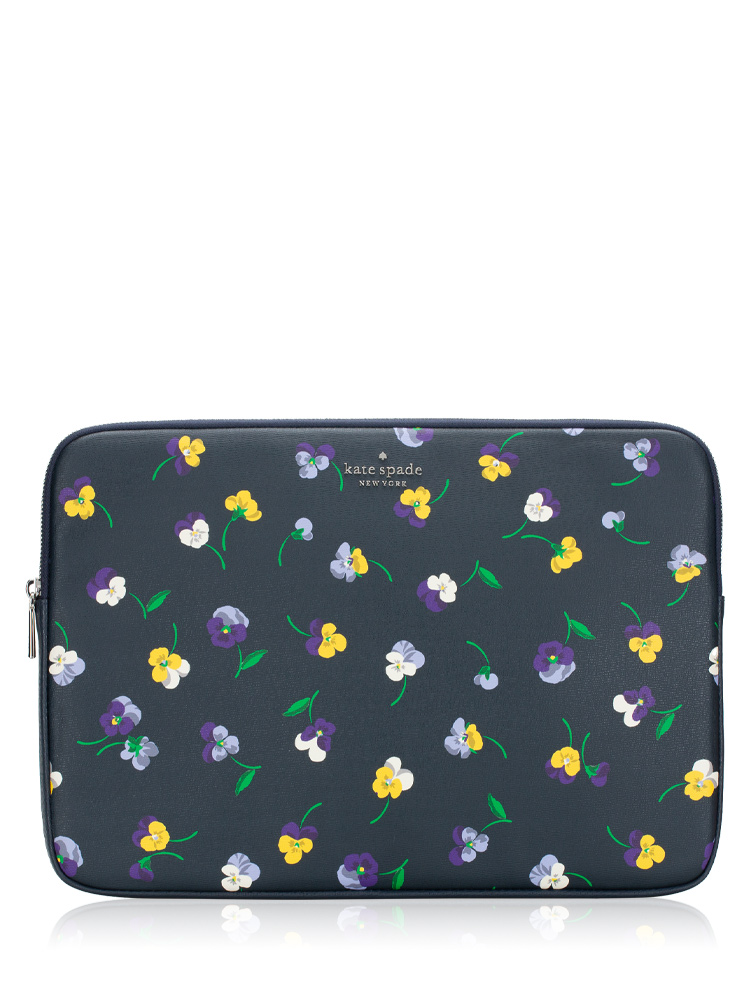 Staci Pansy Toss Printed Laptop Sleeve Blazer Blue Multi