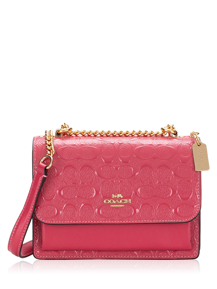 CH593 Crossgrain Embossed Mini Klare Crossbody Strawberry Haze