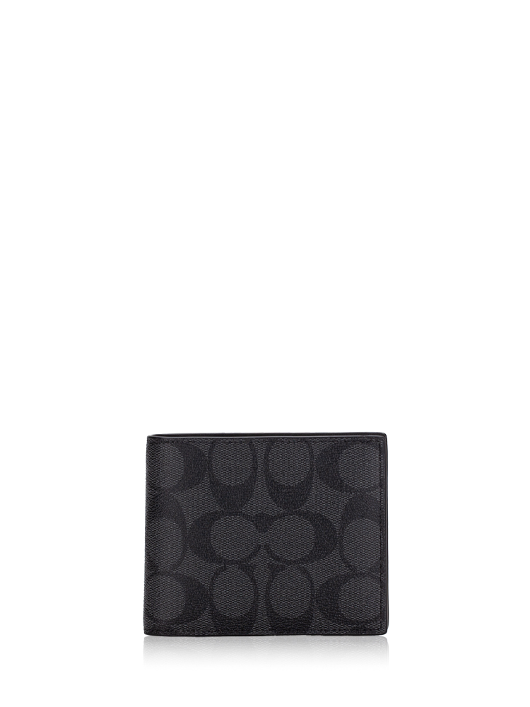 Men CR905 Signature 3 in 1 Wallet Charcoal Black