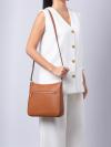 Leila Pebbled Leather Swingpack Crossbody Warm Ginger