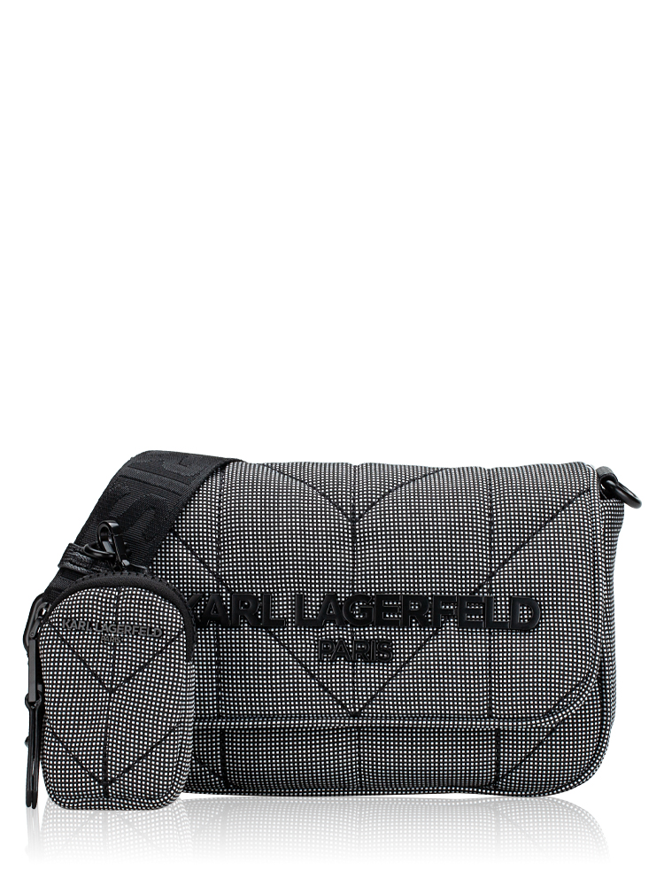 Voyage Nylon Small Crossbody Black White