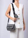 Voyage Nylon Small Crossbody Black White