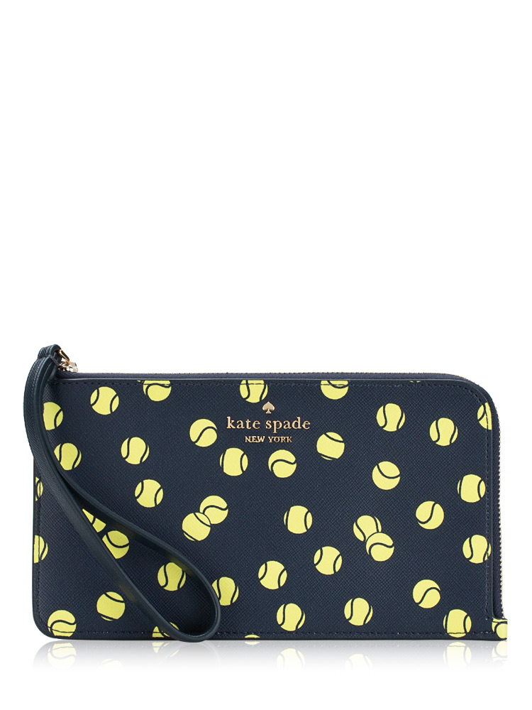 Lucy Tennis Toss Medium L-zip Wristlet Blazer Blue