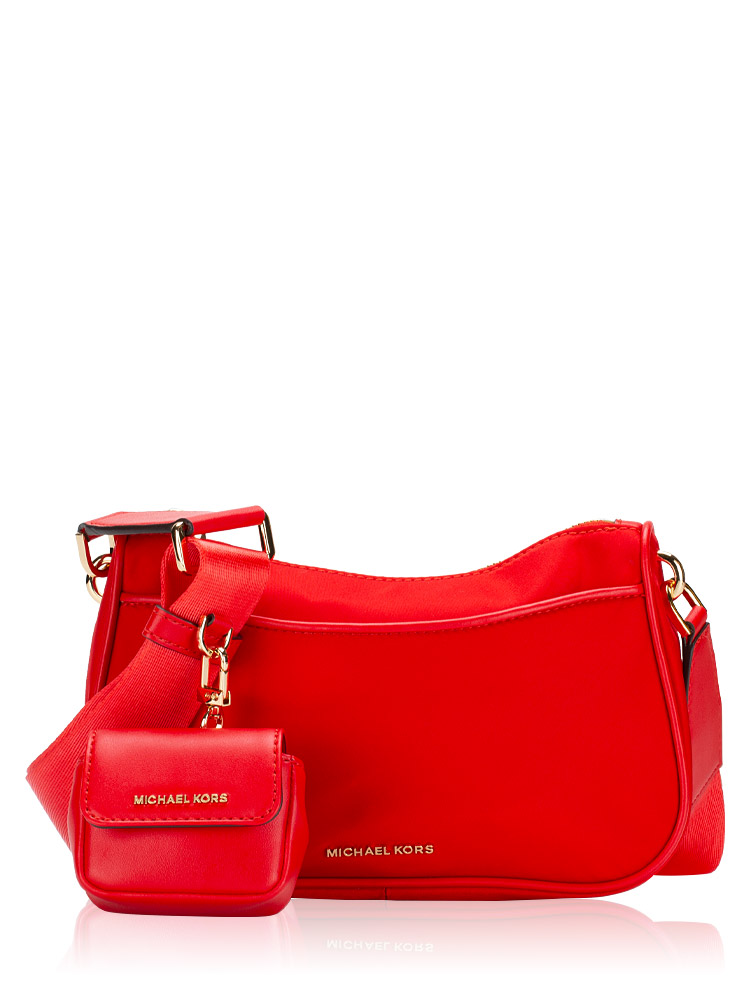 Jet Set Nylon Medium Crossbody with Case Lacquer Red