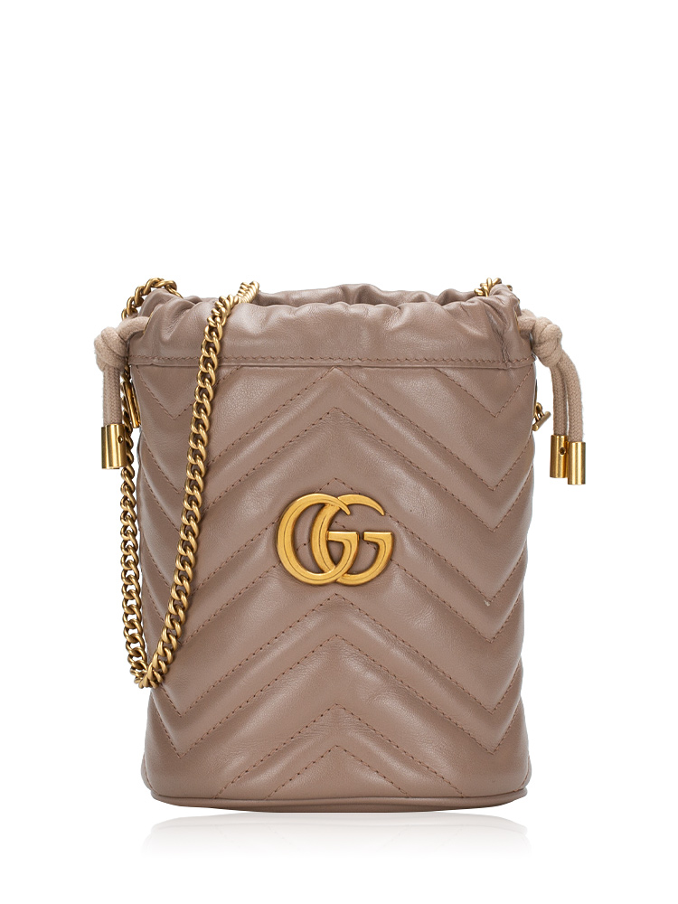 GG Marmont Matelasse Mini 2.0 Bucket Bag Porcelain Rose