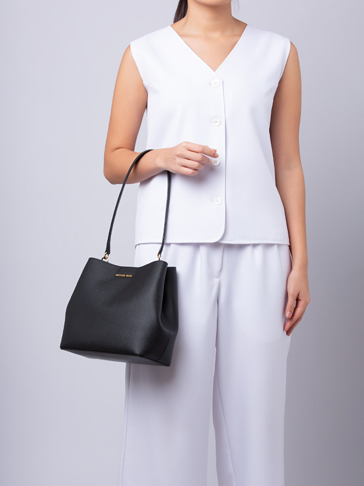 Pratt Medium Bucket Bag Black