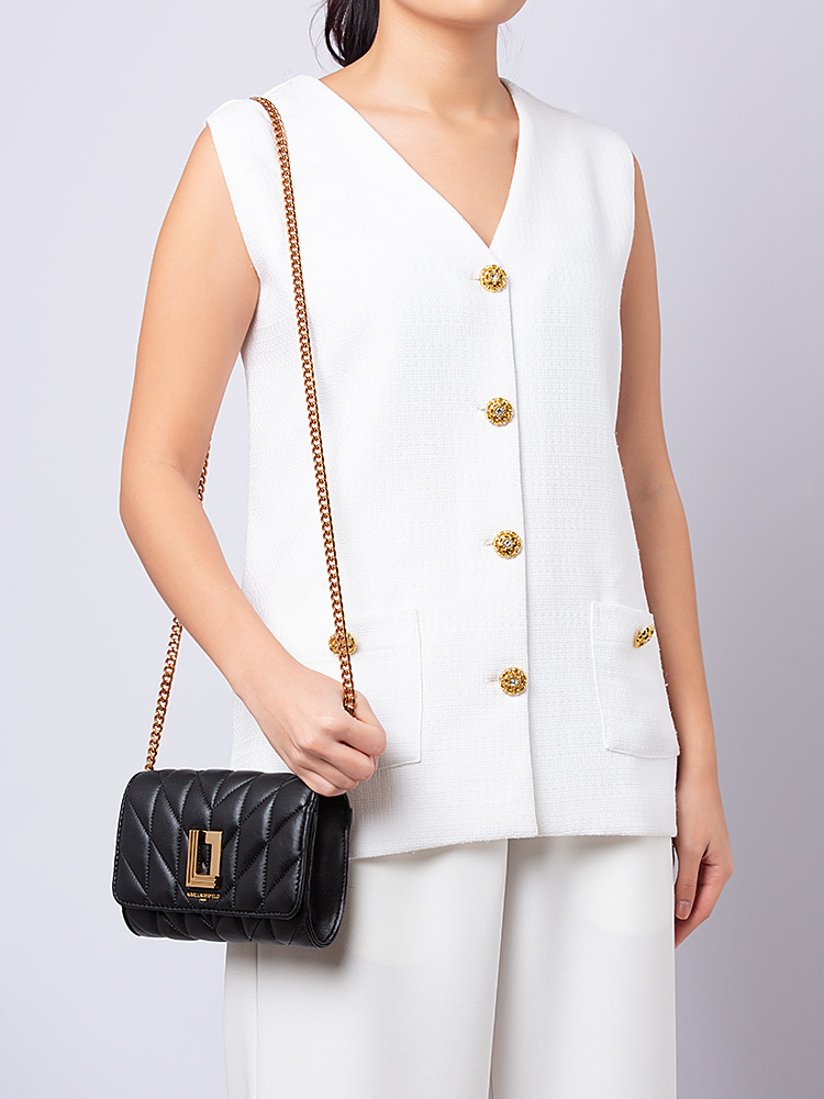 Lafayette Small Quilted Shoulder Bag Black