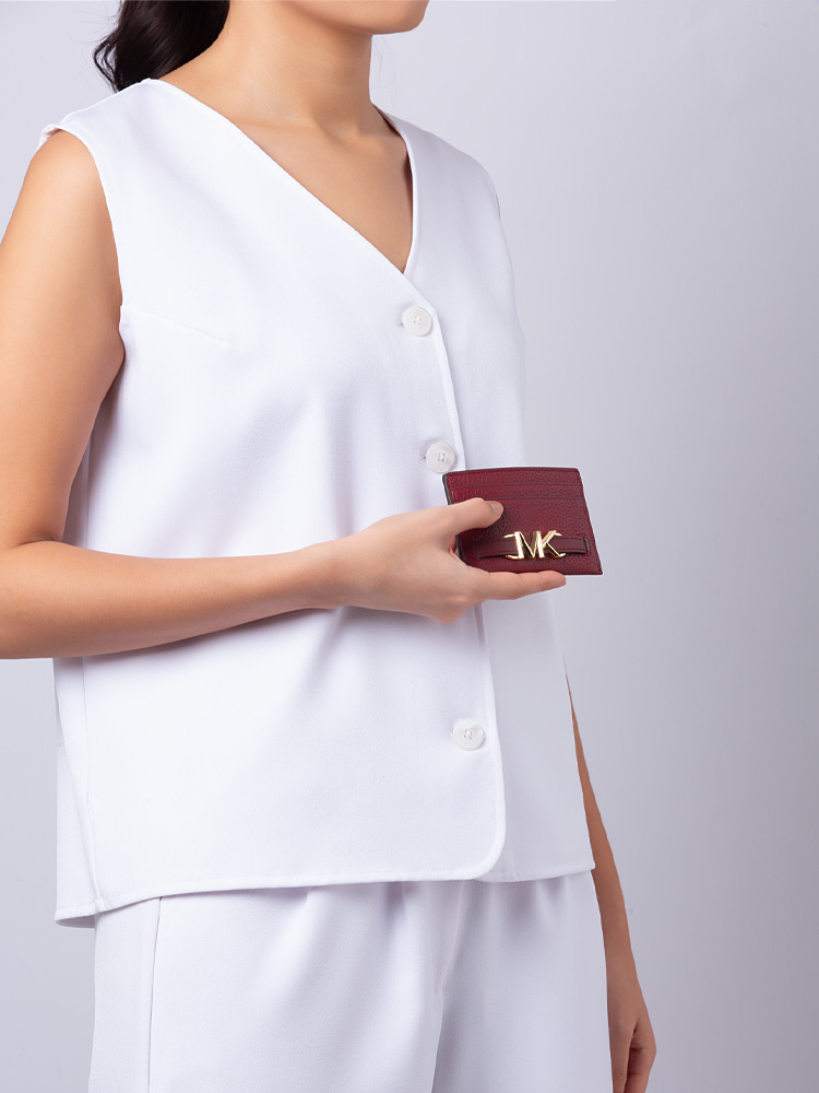 Reed Large Card Holder Dark Cherry