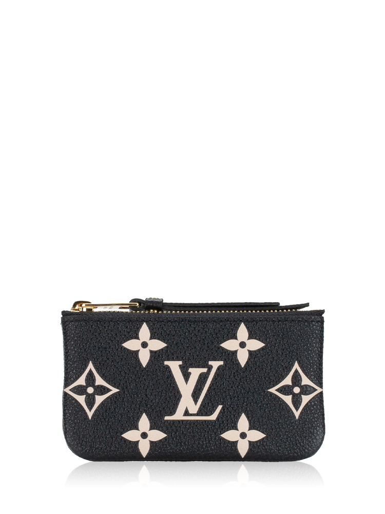 Monogram Empreinte Bicolor Key Pouch Noir Crème