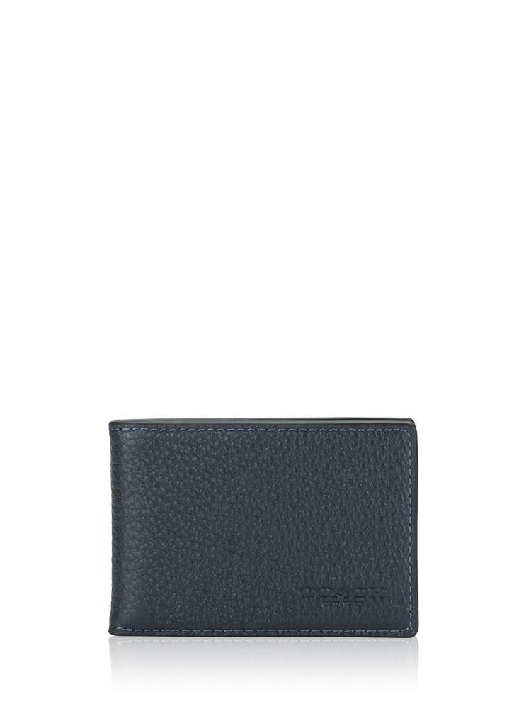 Men CM167 Compact Leather Billfold Wallet Midnight Navy