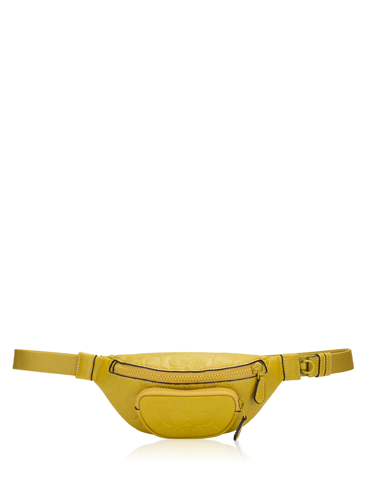CH073 Signature Leather Sprint Belt Bag Chartreuse Luggage
