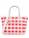 Chelsea Gingham Medium Satchel Pink Multi