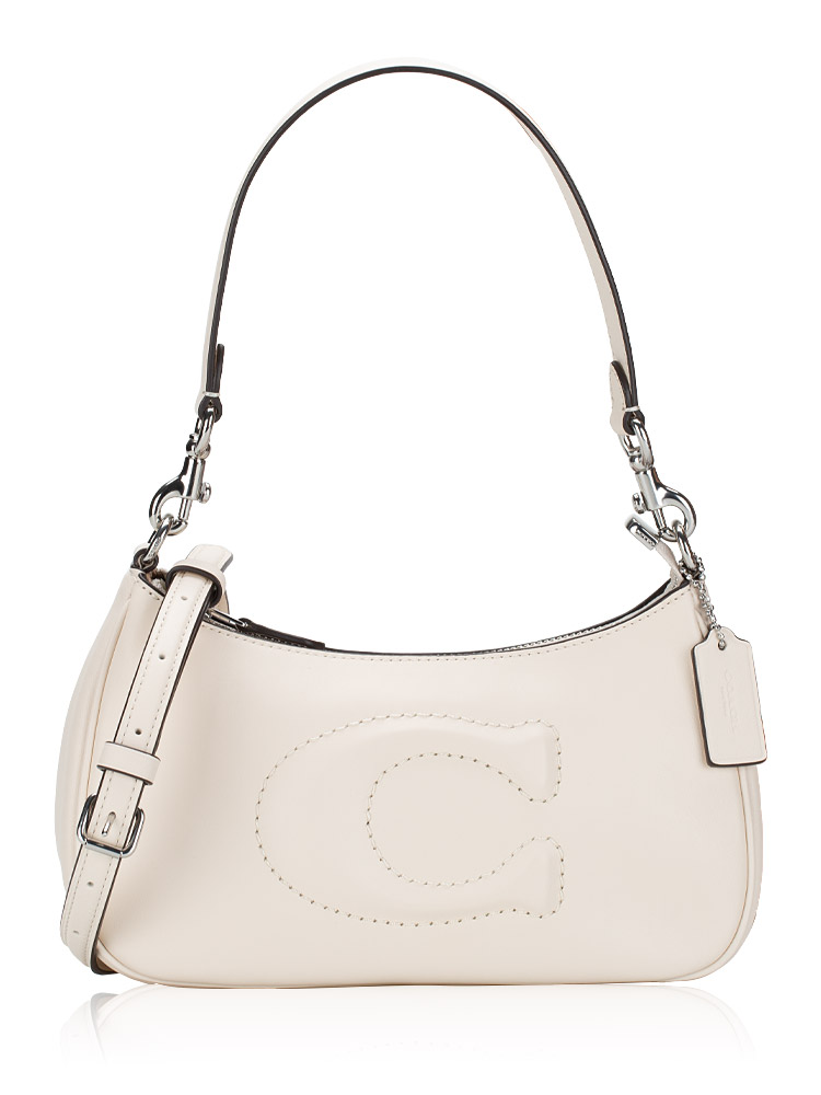CR099 Teri Leather Shoulder Bag Chalk