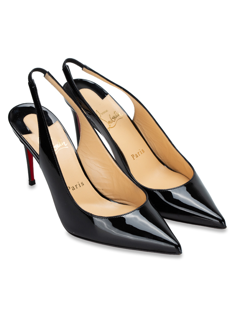 Patent Kate Sling 85 Pumps Black Sz 36