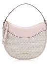Signature Dover Large Half Moon Shoulder Bag Powder Blush Multi