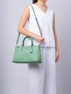 CR156 Georgia Leather Satchel Soft Green