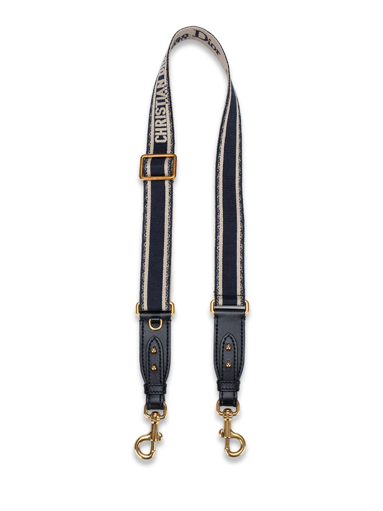 Toile Embroidered Thin Shoulder Strap Blue