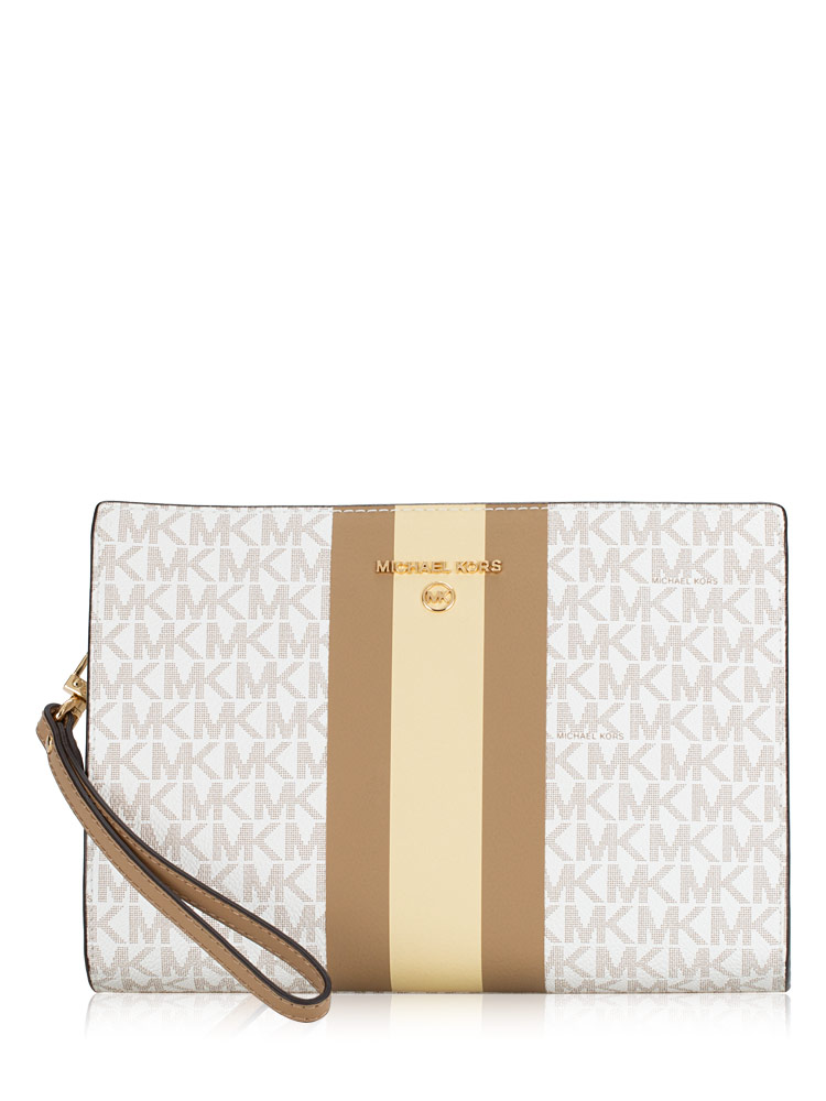 Signature Travel Accessories Medium Wristlet Pouch Buttermilk Multi