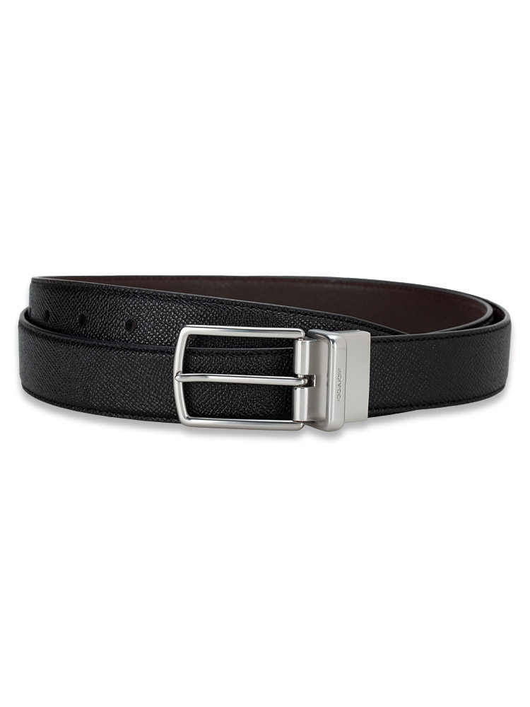 Men CQ027 Harness Buckle Cut To Reversible Belt Black Brown 30 mm