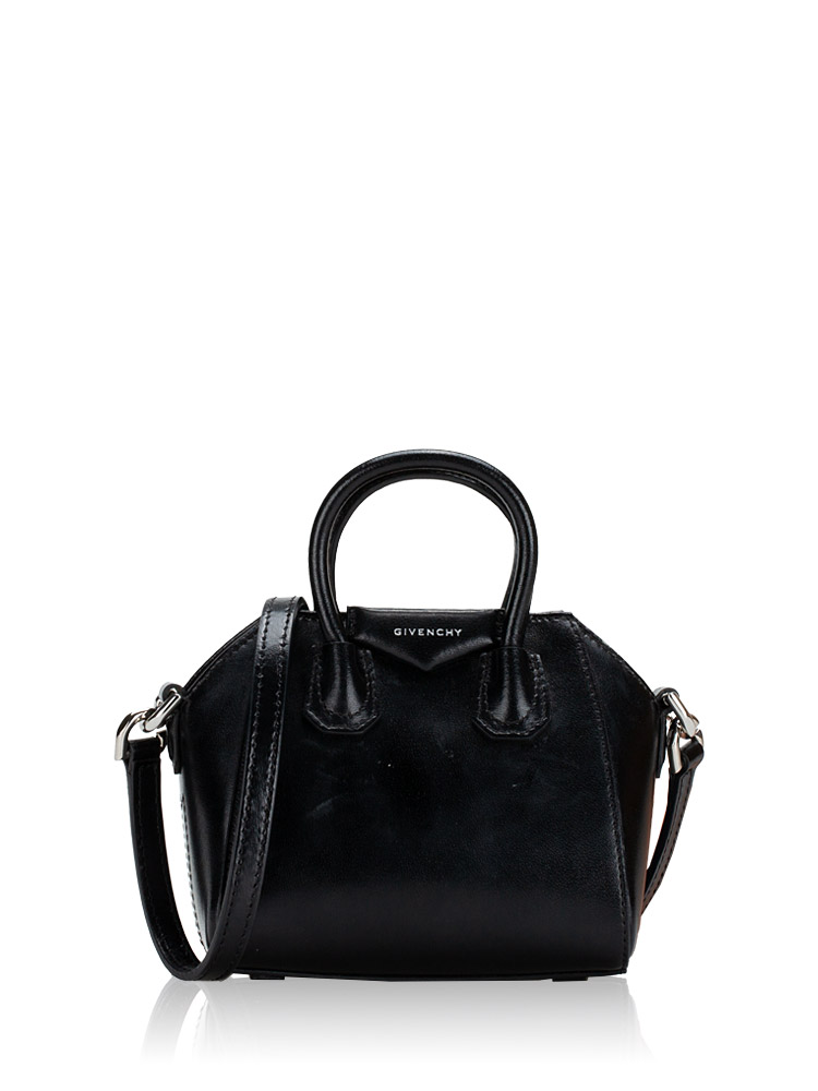 Shiny Lord Calfskin Micro Antigona Black