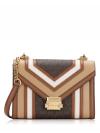 Signature Whitney Medium Flap Chain Shoulder Bag Brown Multi