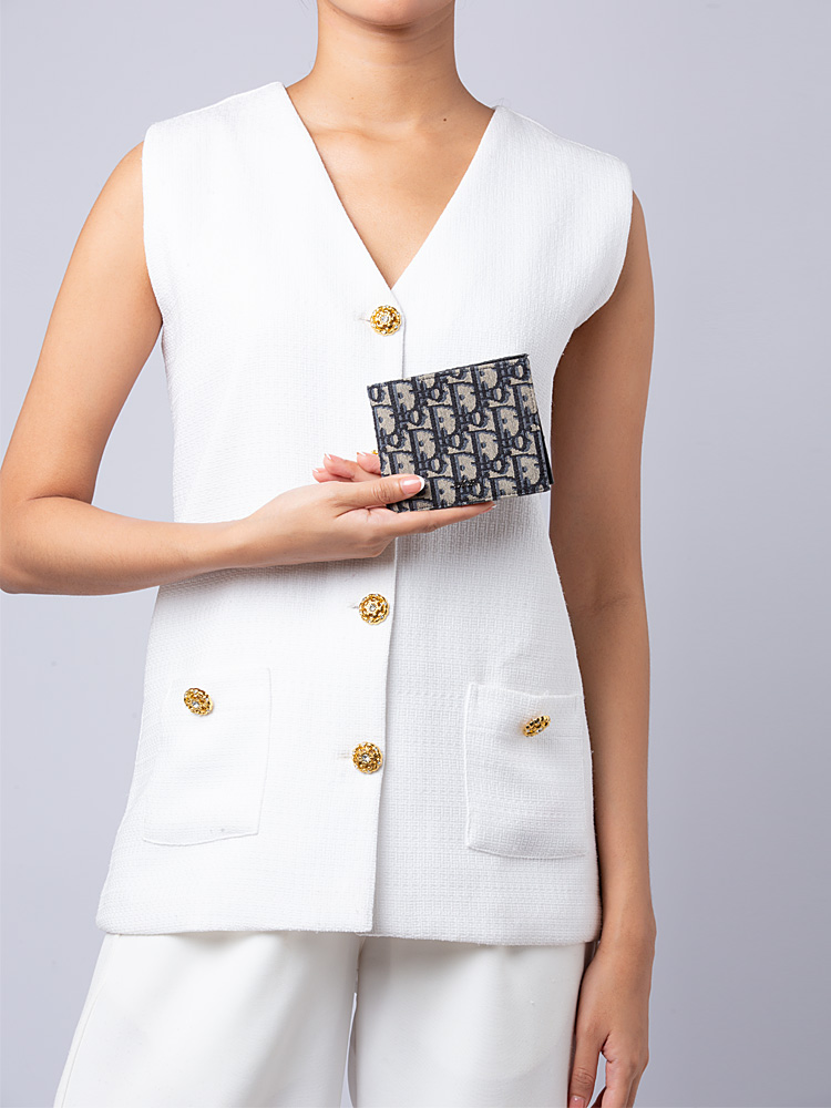 Oblique Bifold Wallet Blue
