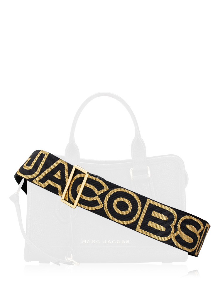 2S3SST001S02 The Outline Logo Webbing Strap Black Gold