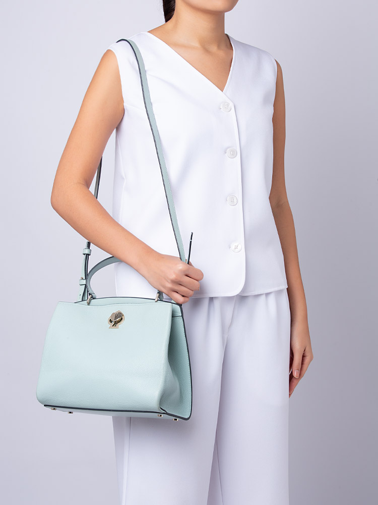 Romy Medium Satchel Baby Blue