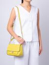 Phoebe Refined Grain Leather Flap Crossbody Lime Slice