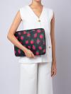 Madison Rose Toss Printed Laptop Sleeve Black Multi