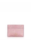 Glimmer Glitter Small Slim Card Holder Mitten Pink