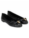 Honey Leather Ballet Flat Shoes Black Sz 8.5