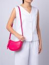 Dover Small Half Moon Crossbody Electric Pink