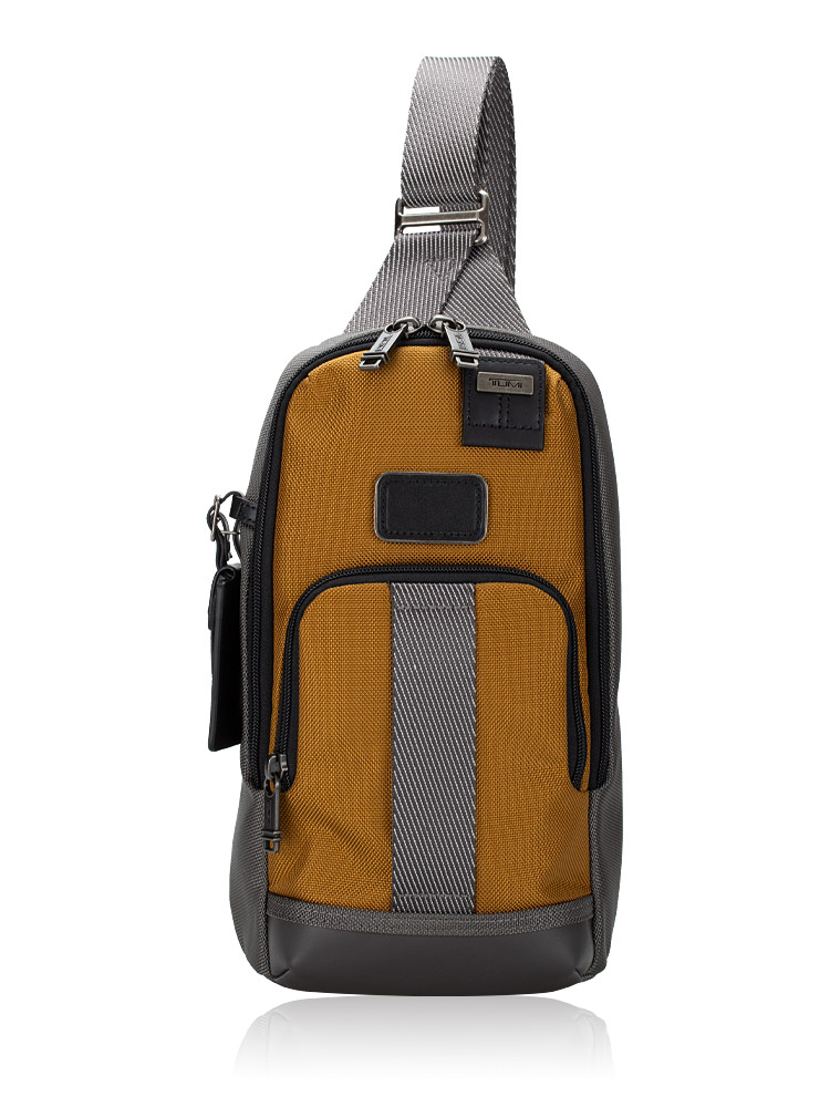 Men Fife Slim Sling Bag Light Grey Gold
