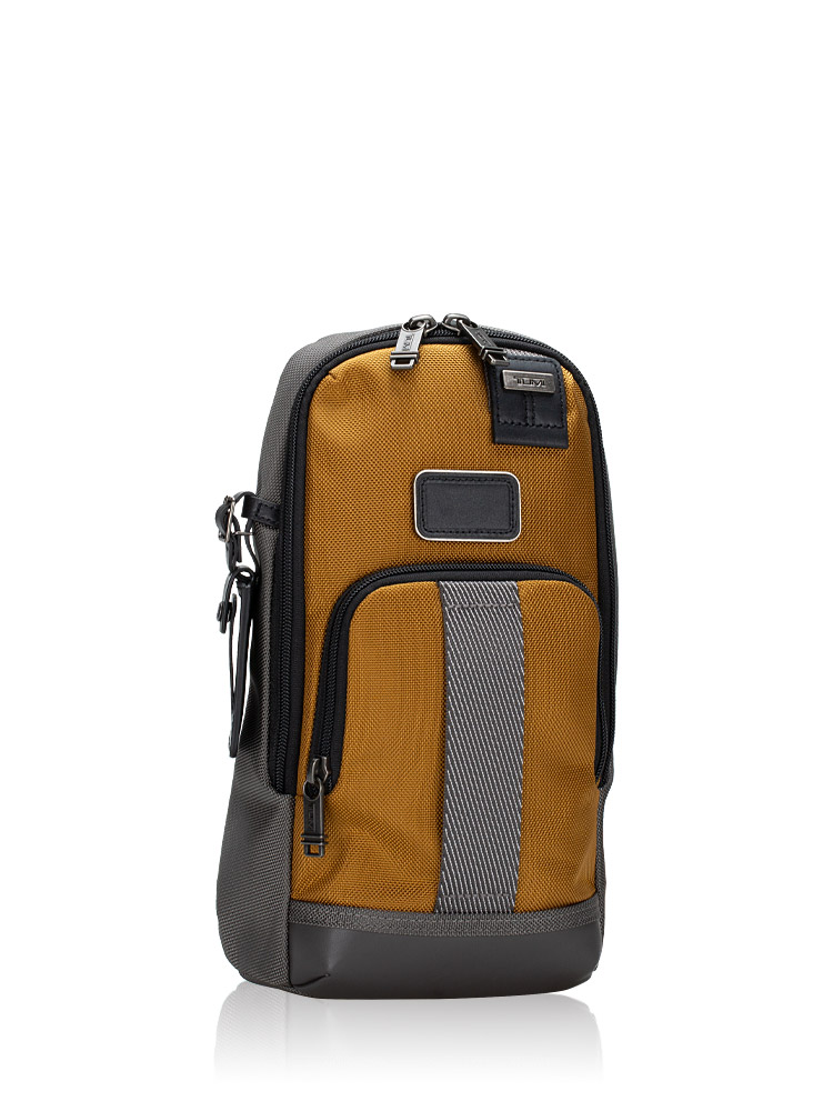 Men Fife Slim Sling Bag Light Grey Gold