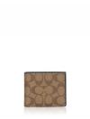 Men CU127 Signature 3 in 1 Colorblock Wallet Khaki Denim